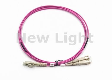 LC UPC به SC UPC فیبر نوری فیبر کابل دوبلکس 2.0mm PVC OM4 Multimode 50/125