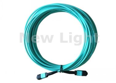 24 هسته / 12 هسته MPO MTP کابل APC <0.3dB سبز حالت یکپارچه فیبر