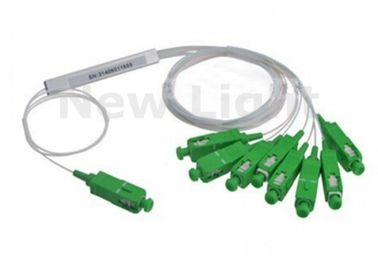 SAPC MINI تک حالت 1x8 PLC شکاف، FTTH PLC نوع لوله فولادی FBT فیبر کوپلینگ