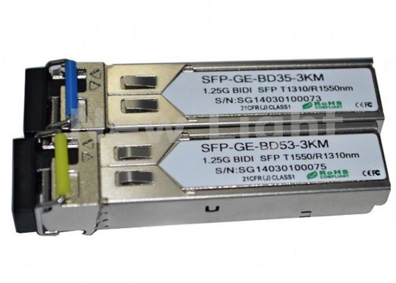 گیرنده SFP BiDi 1.25G با عملکرد بالا با فیبر تک حالت و فاصله انتقال 3 کیلومتری