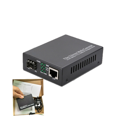 حمل و نقل امن 10/100/1000M فایبر نوری رسانه تبدیل کننده رابط LC با Tx1550nm توضیحات