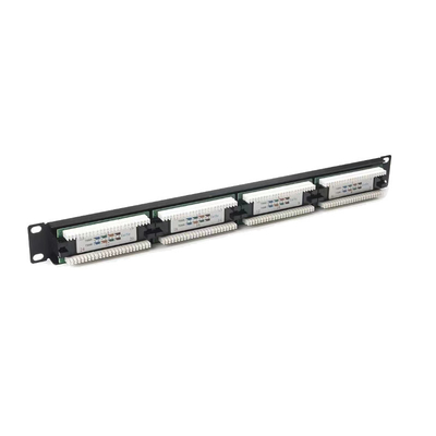 ۲۴ پورت Cat5e-Cat7 Rack Mountable Ethernet Patch Panel با مدیریت کابل