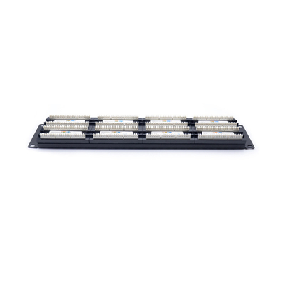 1U 2U مدیریت کابل اترنت پنل پیچ Krone IDC پایان دادن پانل فلزی سیاه