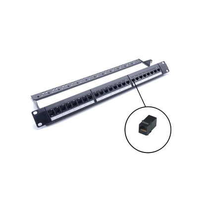 پچ پنل اترنت RJ45 با ترمینال IDC 110/Krone برای کابل‌های Cat5e/Cat6/Cat6a/Cat7 در طراحی قابل نصب در رک 1U/2U