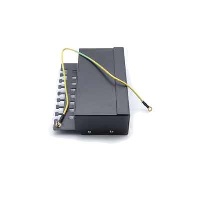 پانل پیچ فلزی قابل نصب سیاه 1U برای پایان دادن به اترنت RJ45