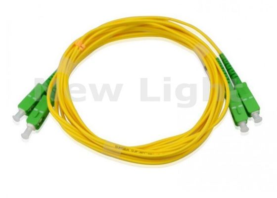 FTTH SC APC Patch Cord 2.0mm قطر تک حالت کابل دوگانه فیبر نوری 3 متر طول