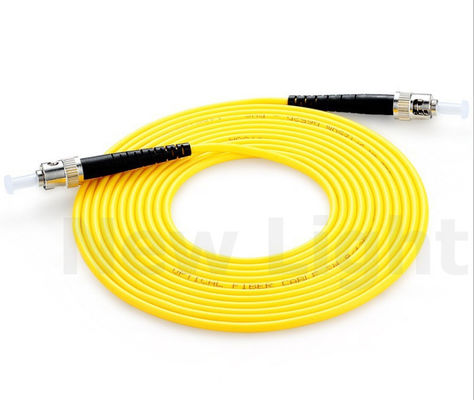 ST/UPC Single Mode Optical Fiber Patch Cord با قطر ۲٫۰ میلی متری کابل پی وی سی زرد/LSZH