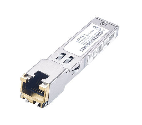 فرستنده-گیرنده فیبر نوری SFP با طول موج 850 نانومتر، کانکتور مادگی RJ45 و نرخ داده 1.25 گیگابیت بر ثانیه برای کاربردهای 10G Base-SR/SW