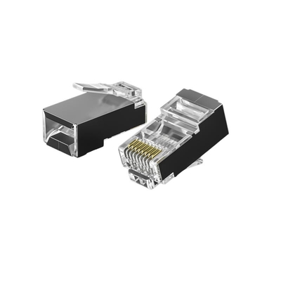 پلاگین های ماژولار CAT6 با کارایی بالا - طلا 50U ، Fluke Pass ، شفاف و بدون پیچ و تاب
