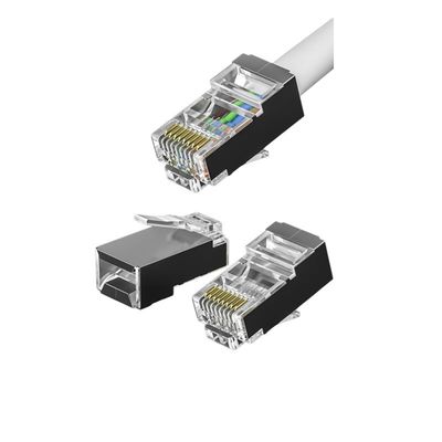 CAT7 600MHz RJ45 کنتاکتور با تماس های طلایی و گزینه های تخفیف عمده