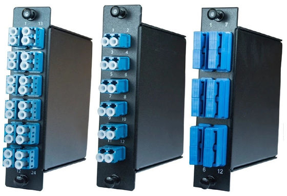 ماژول کیست MPO تک حالت با کانکتور 12 هسته ای مرد MPO و کاسه آلومینیومی برای کانکتور LC Duplex SC Sinplex