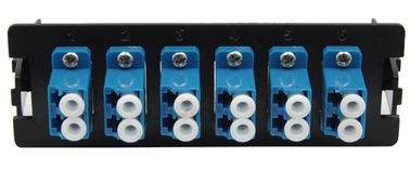 LC Duplex 12 پورت فیبر نوری پچ پانل مواد پلاستیکی نصب کلیپ