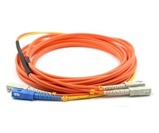 MCP SC PC به SC UPC duplex 62.5 / 125 فیبر نوری تهویه مطبوع 3 متر بند ناف
