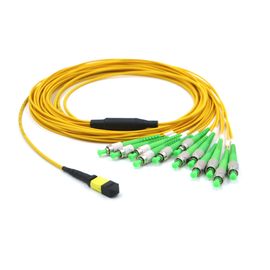 12F OS2 MPO MTP Breakout Cable با انتقال 400G برای مرکز داده های هیپرسکیل