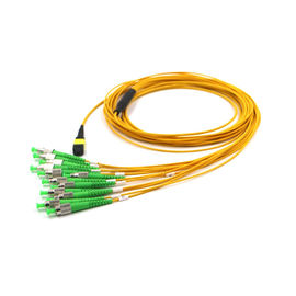 12 فیبر فنر از ضعف کم MTP MPO زرد به ST APC Mpo Tribles کابل وصله پچ طول 1 متر
