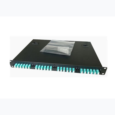 1U Rack Mount 48 Port Fiber Optic Patch Panel با آداپتورهای SC/FC/ST/LC برای شبکه های محلی با چگالی بالا