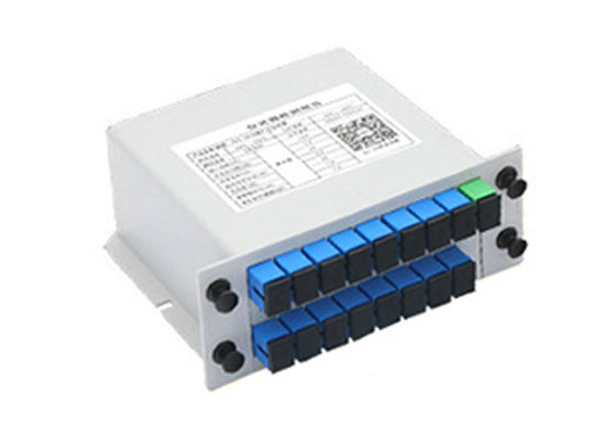 1x16 Split Ratio PLC Splitter Optical با کانکتور SC و از دست دادن ورودی کم برای شبکه های فیبر نوری
