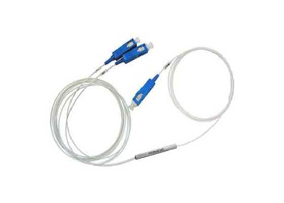 1x2 Mini Type PLC Fiber Optic Splitter با لوله فولاد ضد زنگ برای کاربردهای تک حالت