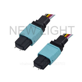کابل MPO MTP ماده به LC 8-رشته تک حالته 50μm 12 هسته PLENUM برای اترنت 40G/100G