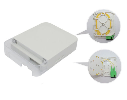 2 پورت SC دو قطعه فیبر نوری پیچ پانل دیوار نصب فیبر نوری ترمینال جعبه برای مدیریت کابل