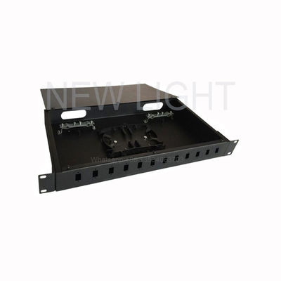 1U Rackmount Fiber Optic Patch Panel با 12 تا 48 پورت و آداپتورهای SC برای مدیریت فیبر با چگالی بالا