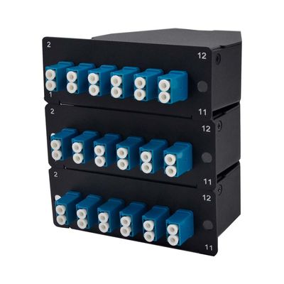 24F Elite MPO Cassette Module LGX نوع B کاسیت چند حالت فیبر نوری